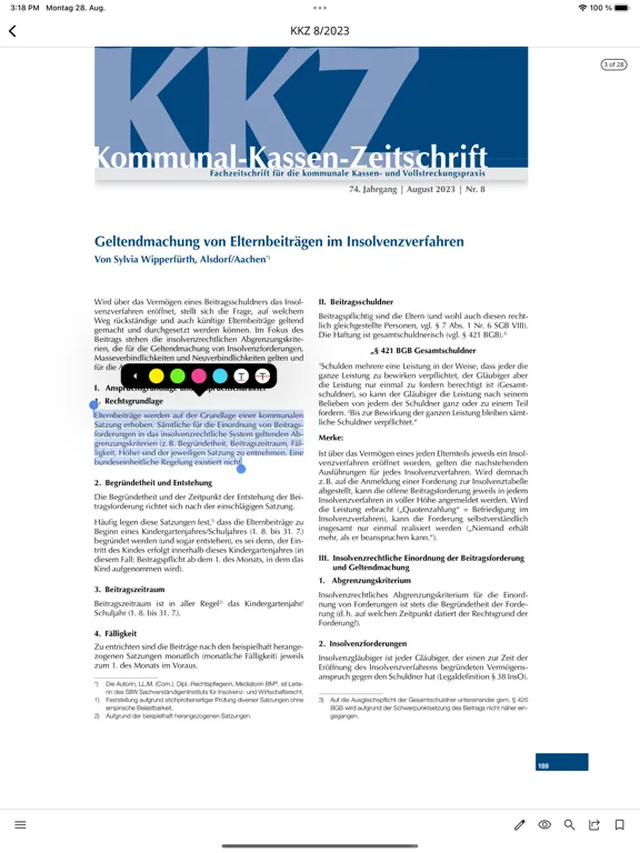 VollstR/Kasse iPad  Screenshots