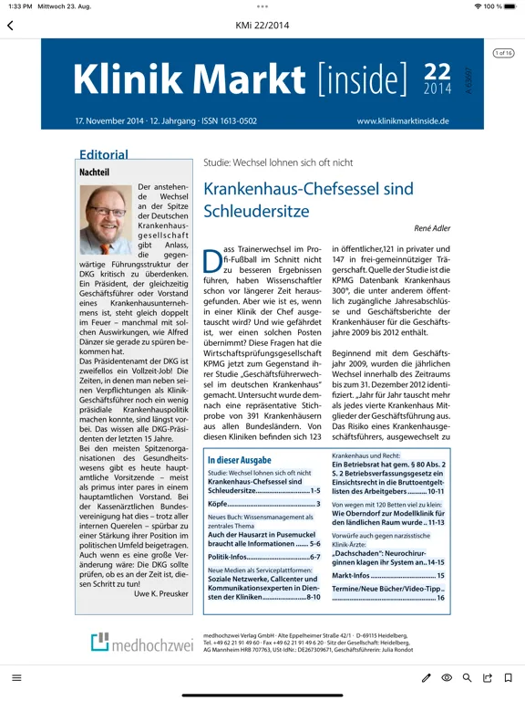 Screenshot di KlinikMarktinside iPad 