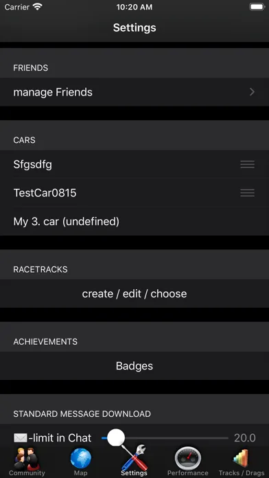 Zrzuty ekranu Car Performance Tracker