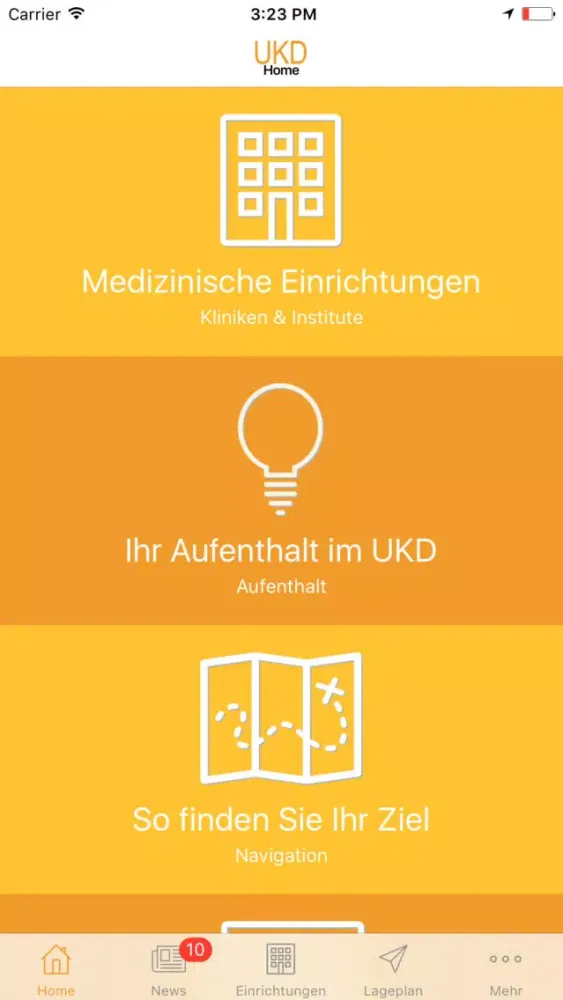 Tangkapan skrin Uniklinik Düsseldorf