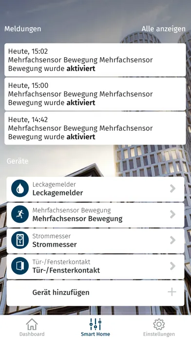 Zrzuty ekranu SIGNA-Bx Smart Building