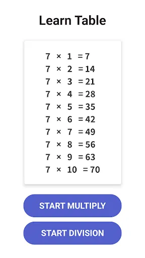 Multiplication Games Math quiz Screenshots