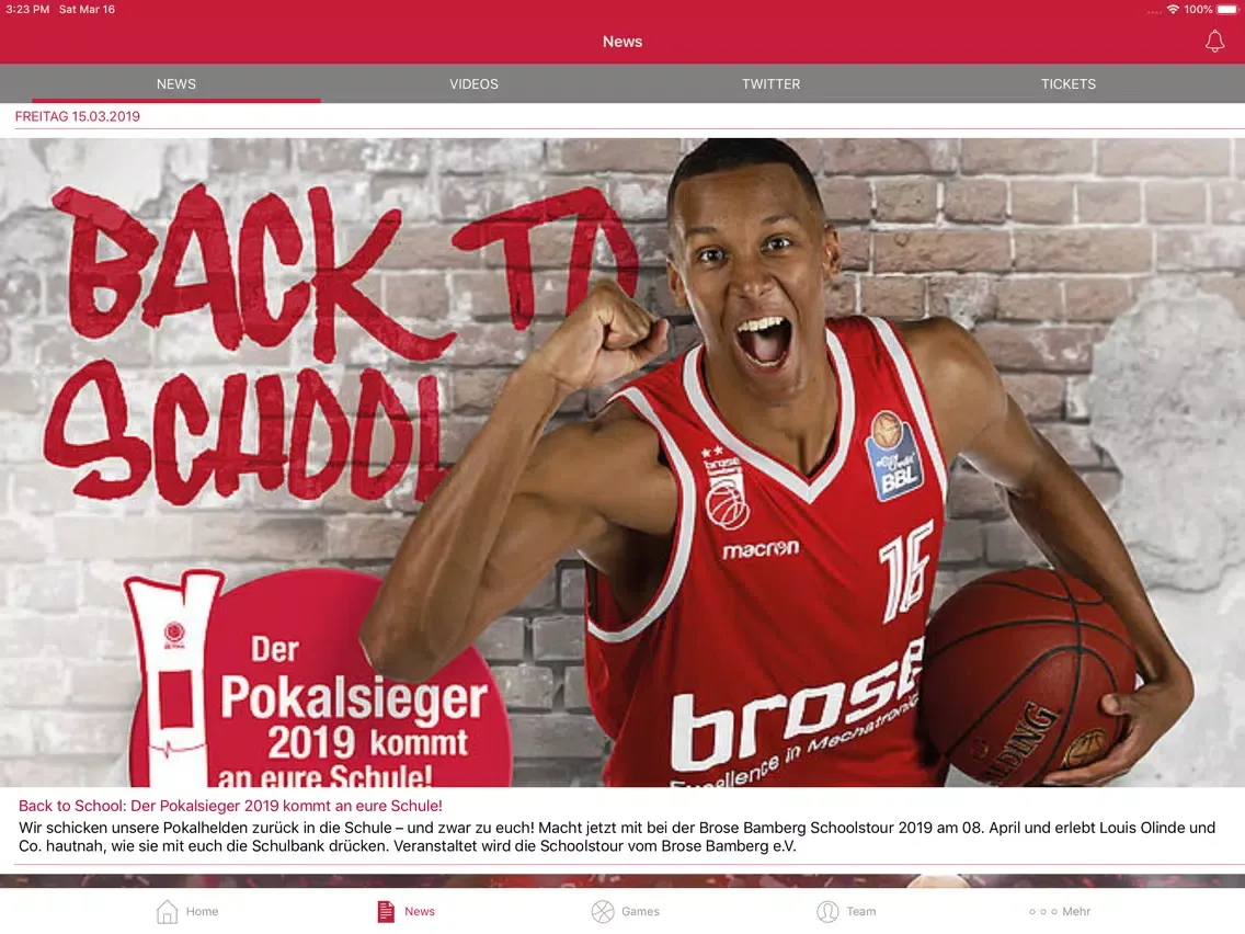 Brose Bamberg iPad  Ekran Görüntüleri