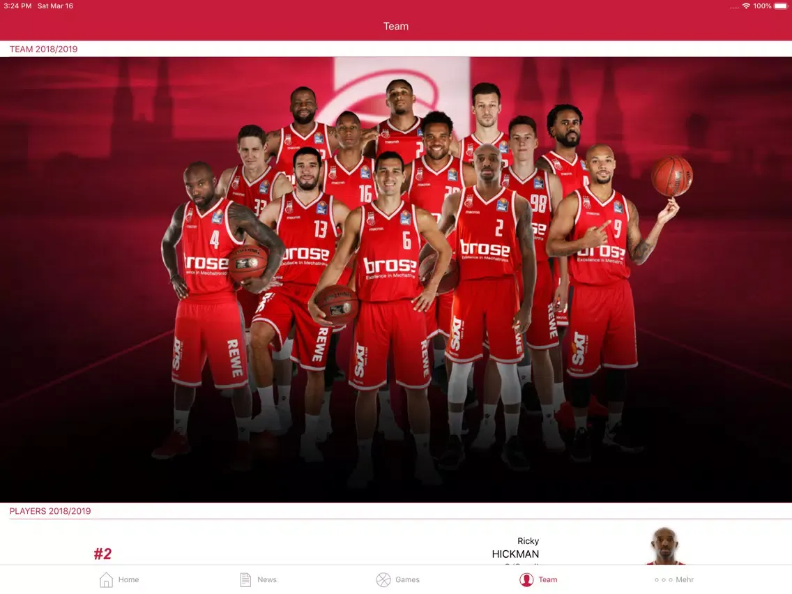 Brose Bamberg iPad  Ekran Görüntüleri