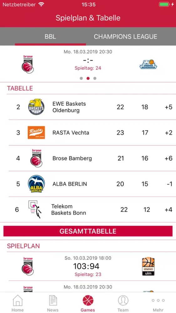 Brose Bamberg Ekran Görüntüleri