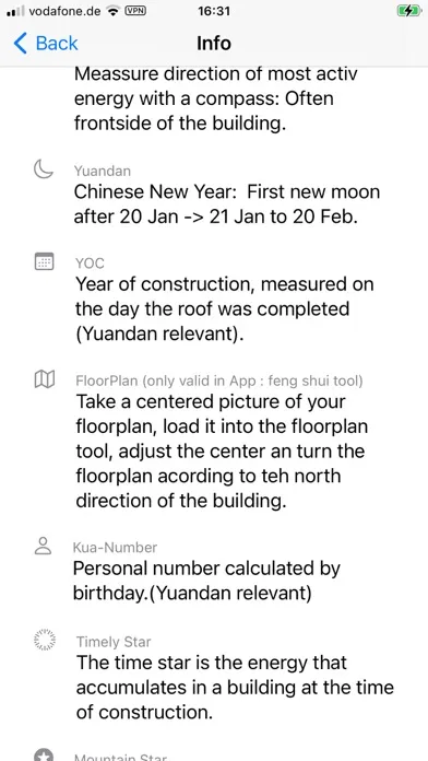 Tangkapan layar FengShui Analytic
