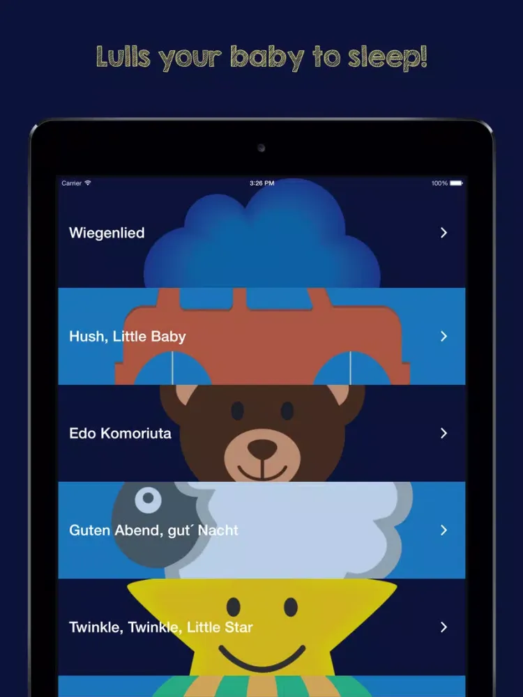 Tangkapan skrin Sleep well! - Baby lullabies iPad 