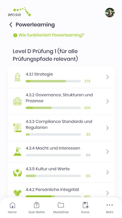 Captures d'écran de IPMA und Scrum Prüfungsfragen