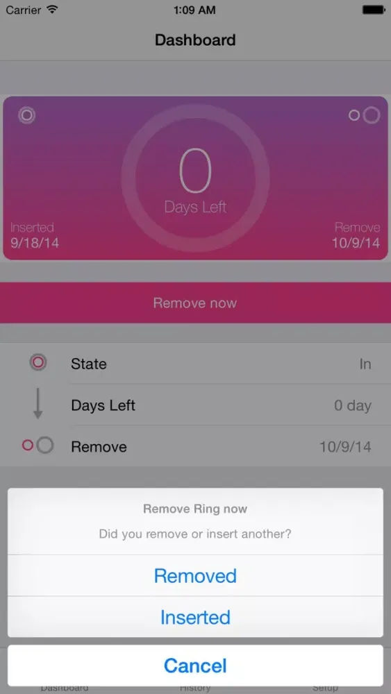 Ringminder應用截圖