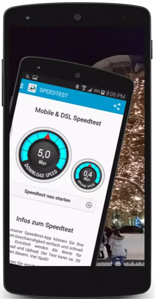 Mobile WIFI & DSL Speedtest Screenshots