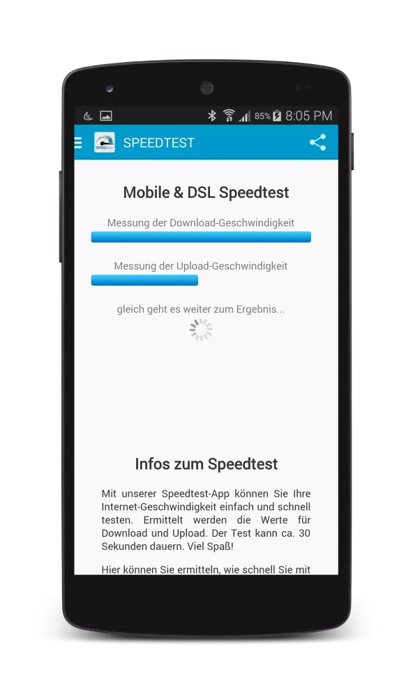 Mobile WIFI & DSL Speedtest Screenshots