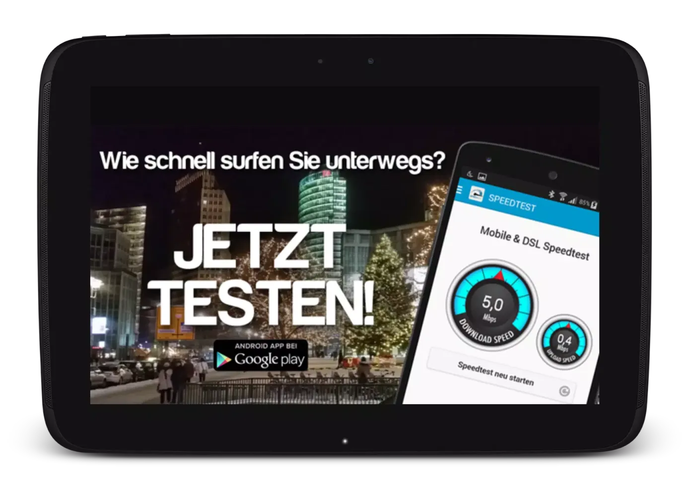 Mobile WIFI & DSL Speedtest Screenshots