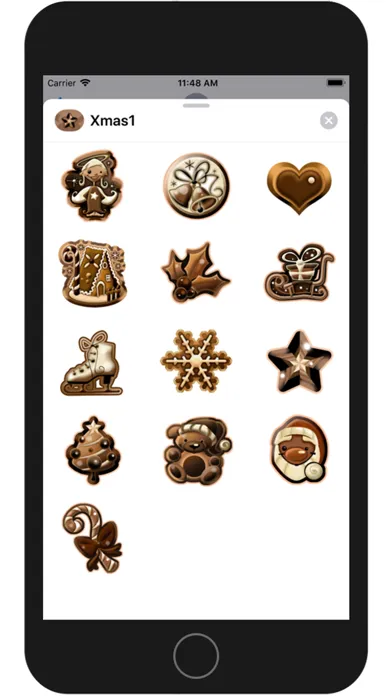 Capturas de tela do Xmas Cookie Sticker
