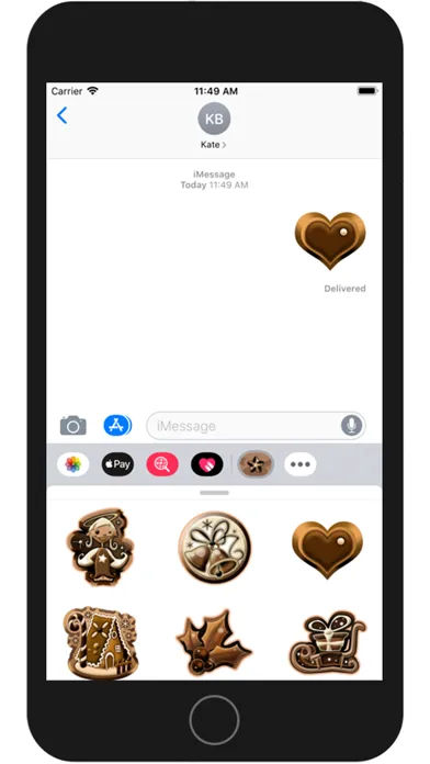 Capturas de tela do Xmas Cookie Sticker