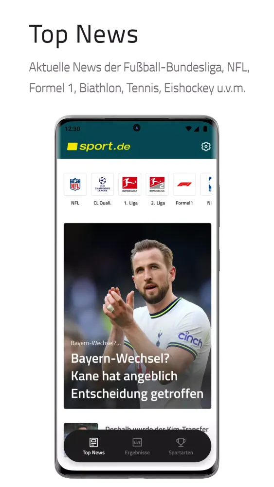 Capturas de pantalla de sport.de