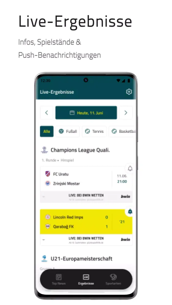 Capturas de pantalla de sport.de