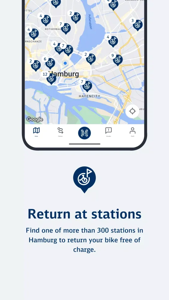 Zrzuty ekranu StadtRAD Hamburg