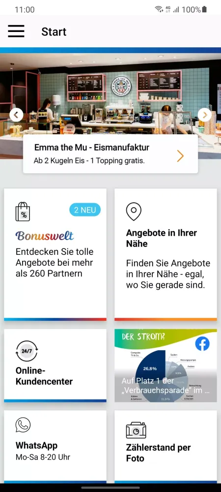 Capturas de tela do Stadtwerke Witten-App