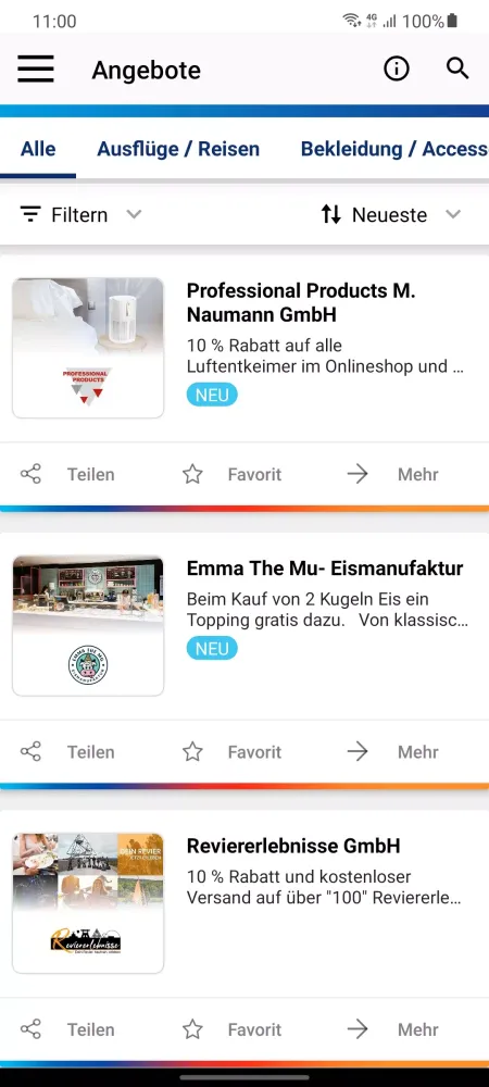 Capturas de tela do Stadtwerke Witten-App