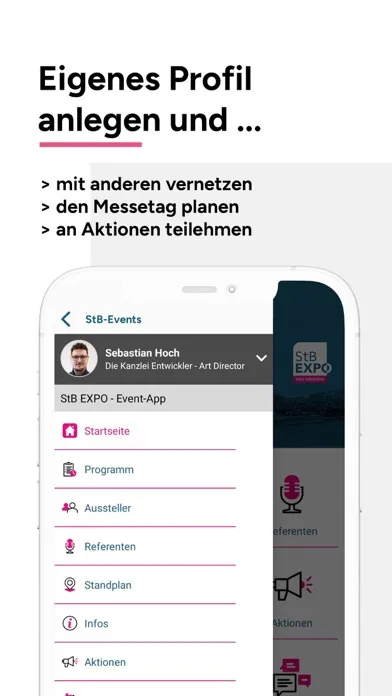 StB EXPO - Event-App Screenshots
