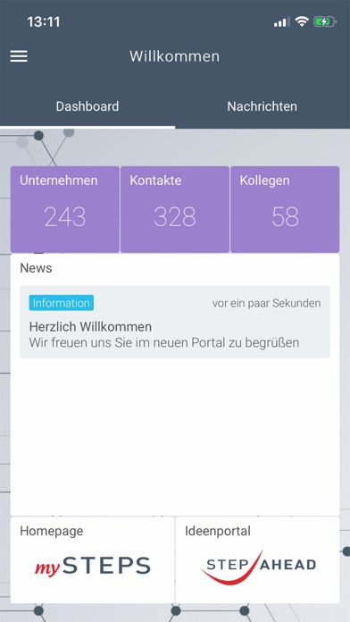 Tangkapan skrin mySTEPS Digitaler Arbeitsplatz