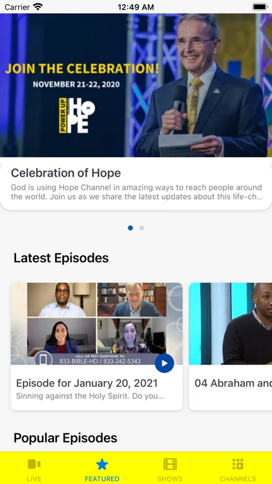 Скриншоты Hope Channel