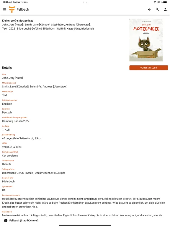 mobilOPAC YourBib iPad 应用截图