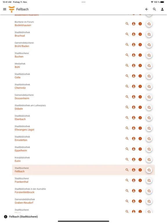 mobilOPAC YourBib iPad 应用截图