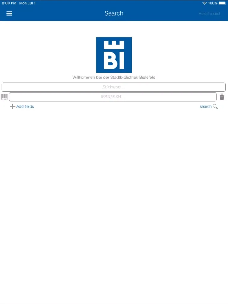 Ảnh chụp màn hình của Stb Bielefeld iPad 