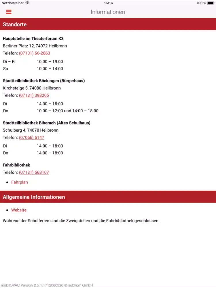 Capturas de pantalla de SB Heilbronn iPad 