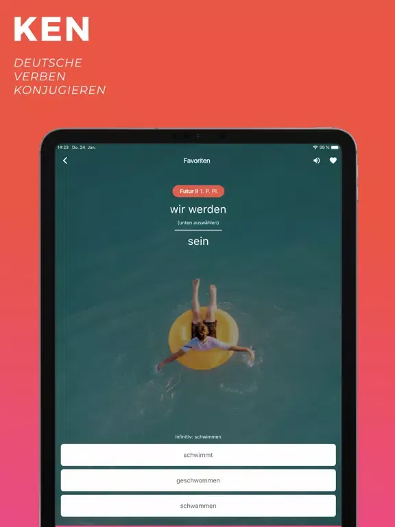 KEN Verben konjugieren iPad  스크린샷