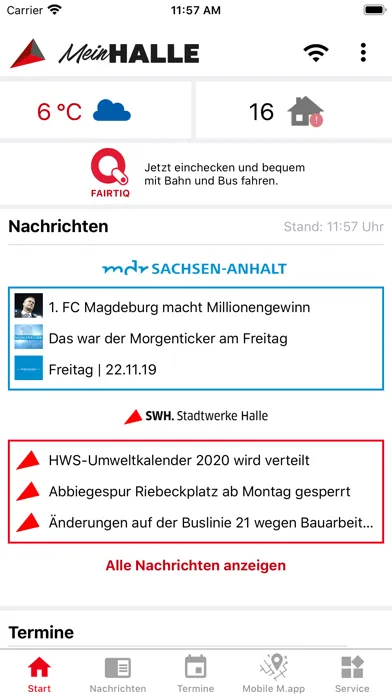 Zrzuty ekranu Mein HALLE
