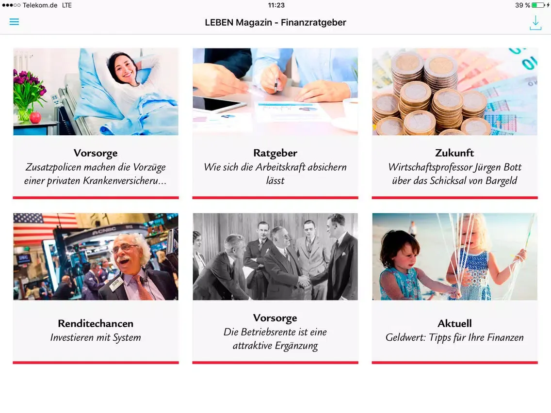 Swiss Life Select LEBEN Magazin iPad  Ekran Görüntüleri