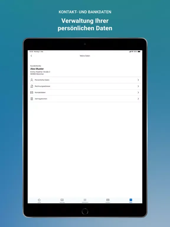 Meine SWM – Selfservice iPad  Screenshots