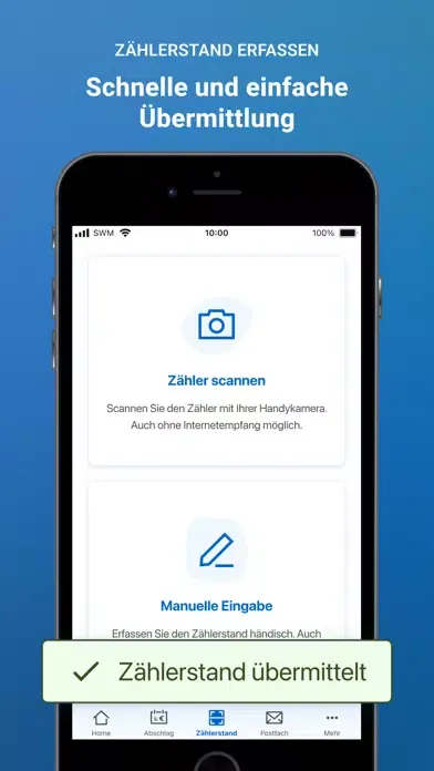 Meine SWM – Selfservice Screenshots