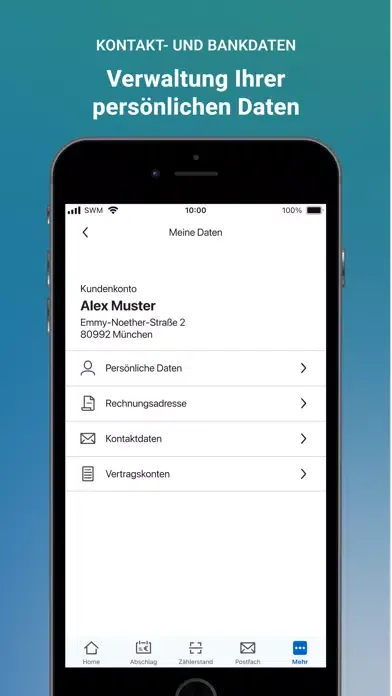 Meine SWM – Selfservice Screenshots