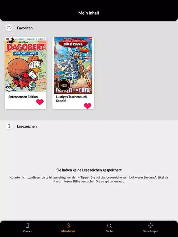Capturas de pantalla de SWOOSH Comics iPad 