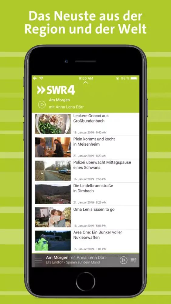 Capturas de tela do SWR4 Rheinland-Pfalz