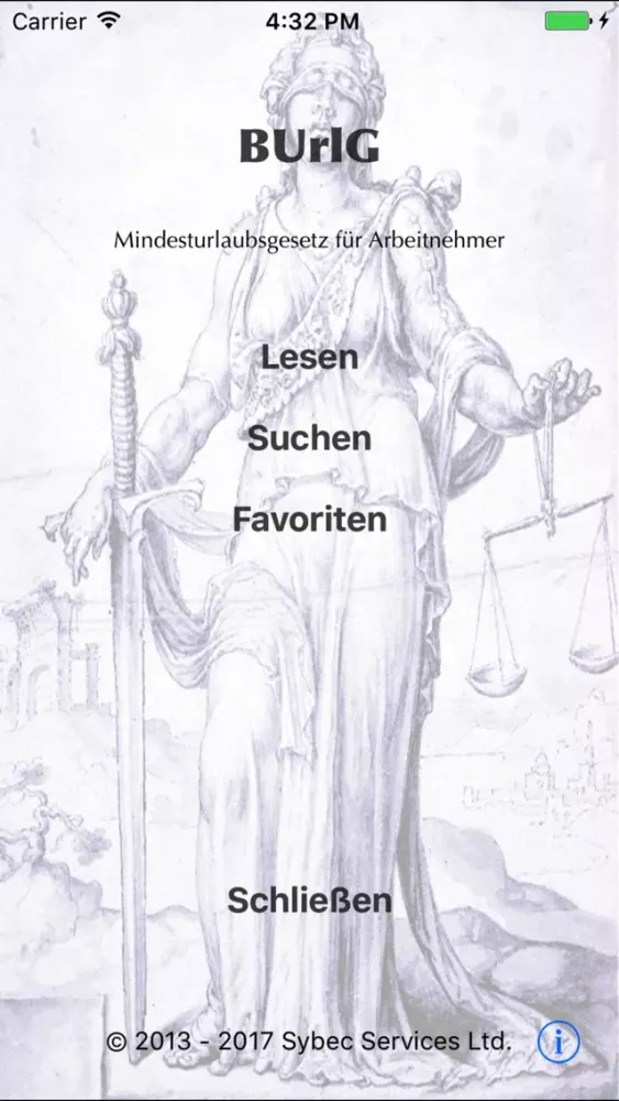 Tangkapan skrin Arbeitsrecht für iPhone