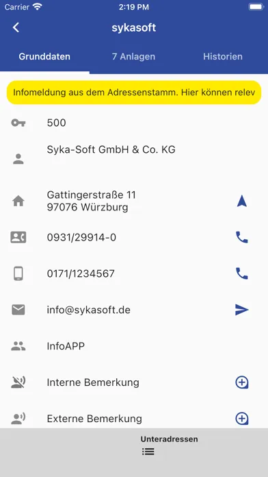 Sykasoft Service Mobil Ekran Görüntüleri