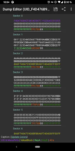 Capturas de pantalla de MIFARE Classic Tool
