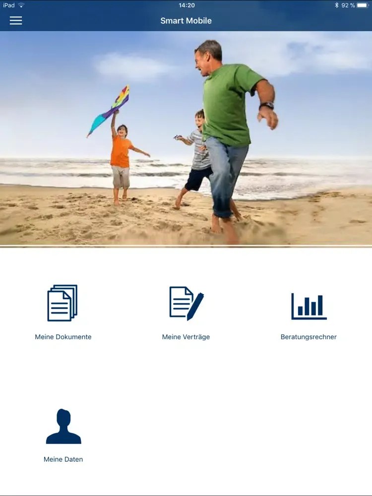 Capturas de tela do ServiceApp TARGO Versicherung iPad 