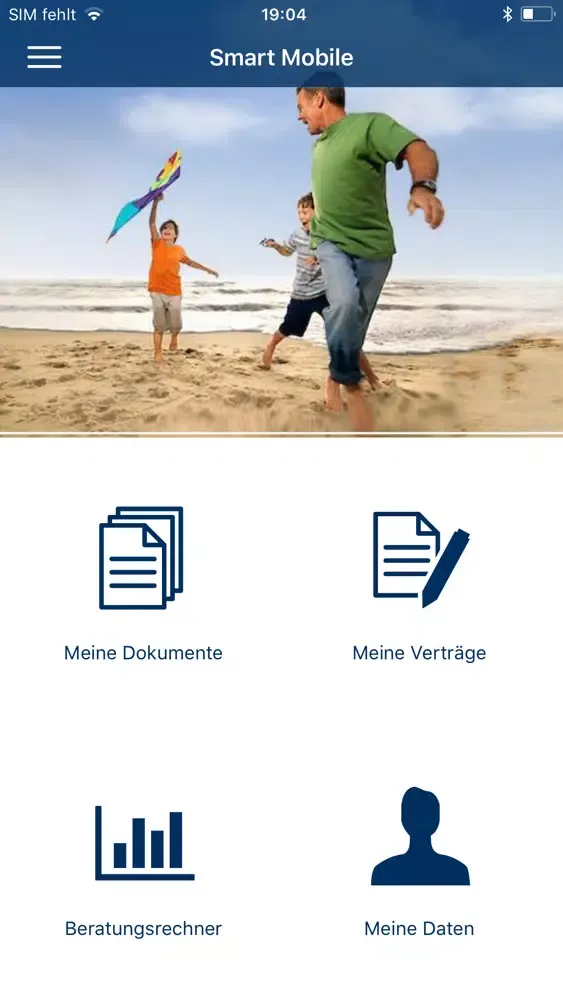 Capturas de tela do ServiceApp TARGO Versicherung