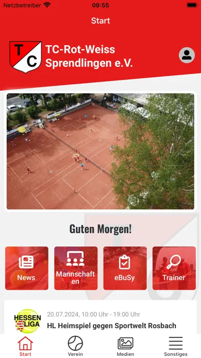 Zrzuty ekranu TC-Rot-Weiss Sprendlingen e.V.