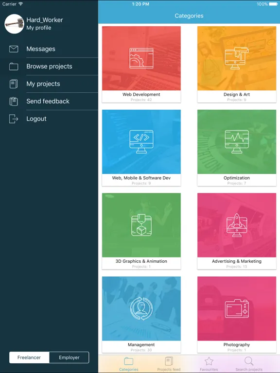 FREE-LANCING.COM iPad 应用截图