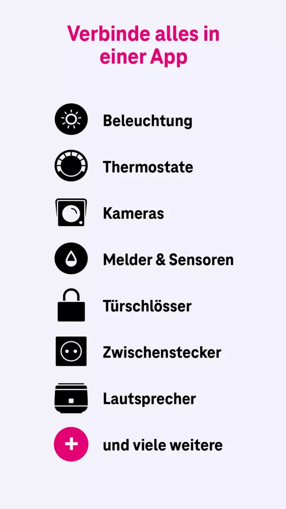 MagentaZuhause App: Smart Home Screenshots