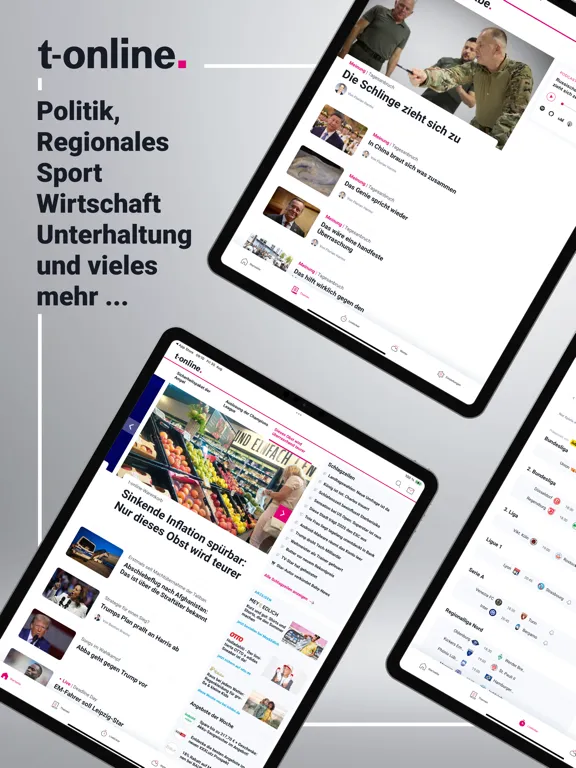 t-online Nachrichten iPad  Screenshots