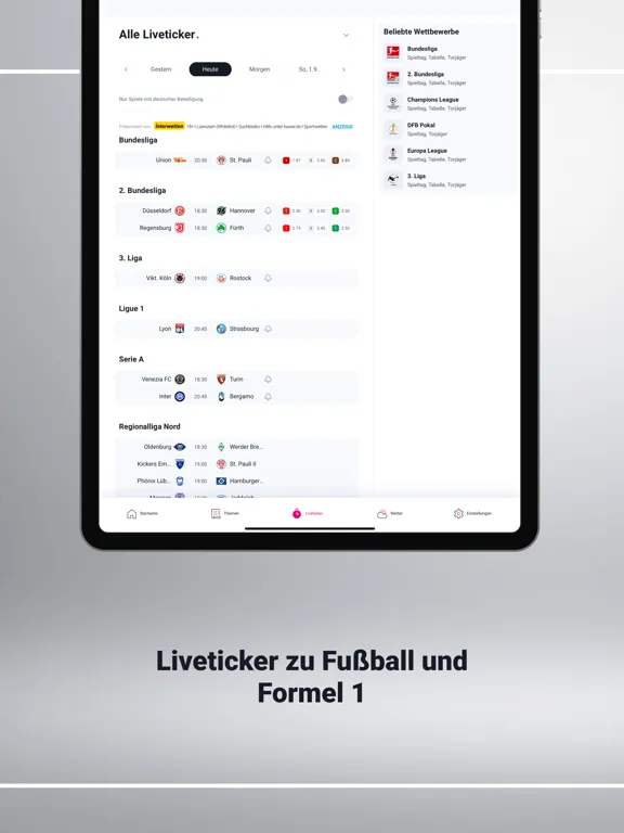 t-online Nachrichten iPad  Screenshots