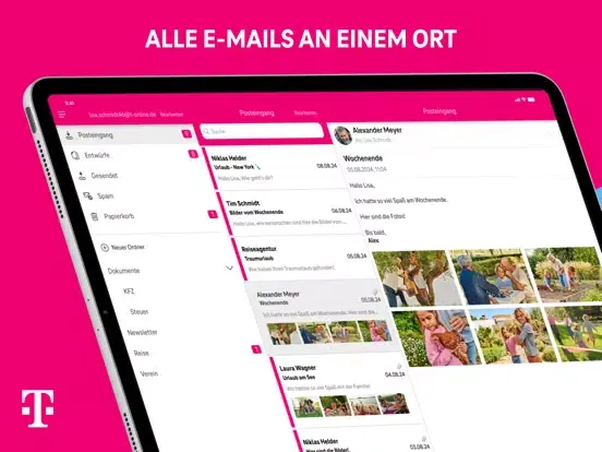Zrzuty ekranu Telekom Mail – E-Mail-Programm iPad 