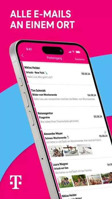Zrzuty ekranu Telekom Mail – E-Mail-Programm